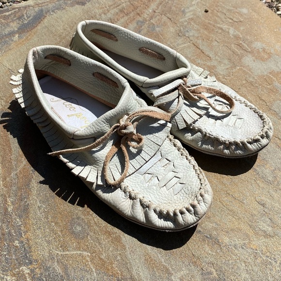 Free People Fringed Leather Moccasins - Picture 8 of 16